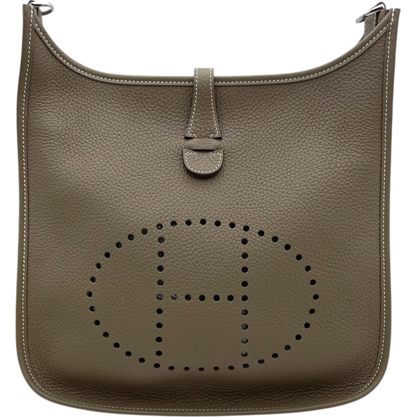 エルメス HERMES エヴリン3PM K刻 エトゥープ SV金具 トリヨン レディース ショルダーバッグ