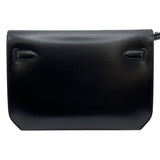 エルメス HERMES ケリー・デベッシュクラッチ W刻印　(2024年製) ブラック　シルバー金具 ボックスカーフ レディース ハンドバッグ