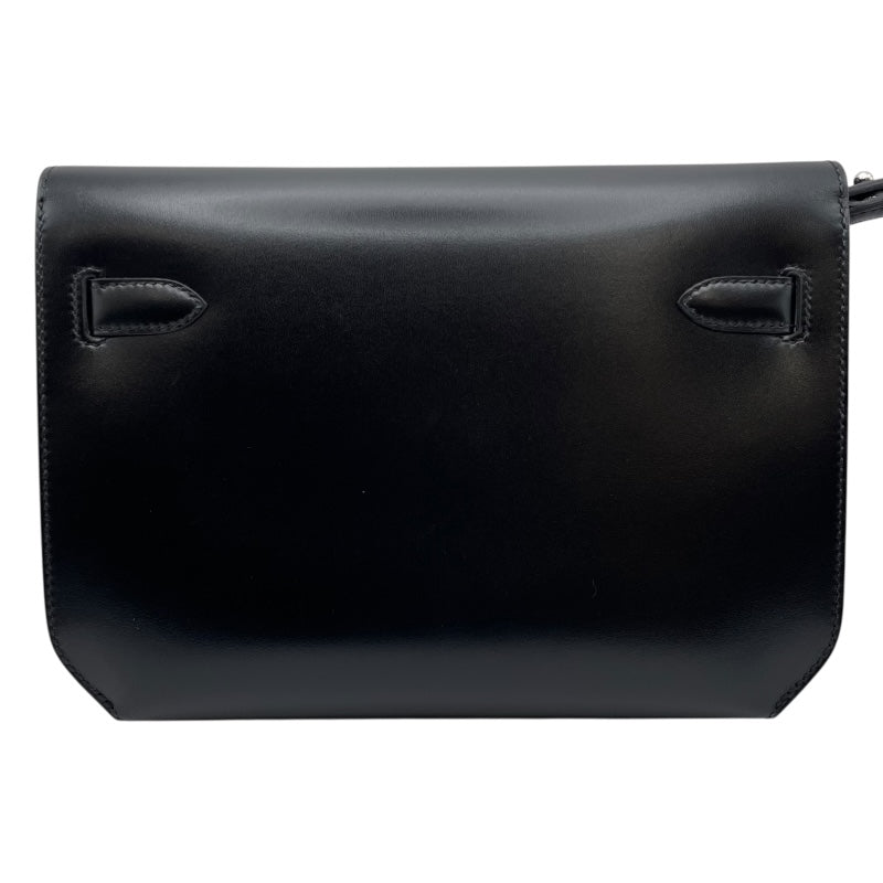 エルメス HERMES ケリー・デベッシュクラッチ W刻印　(2024年製) ブラック　シルバー金具 ボックスカーフ レディース ハンドバッグ