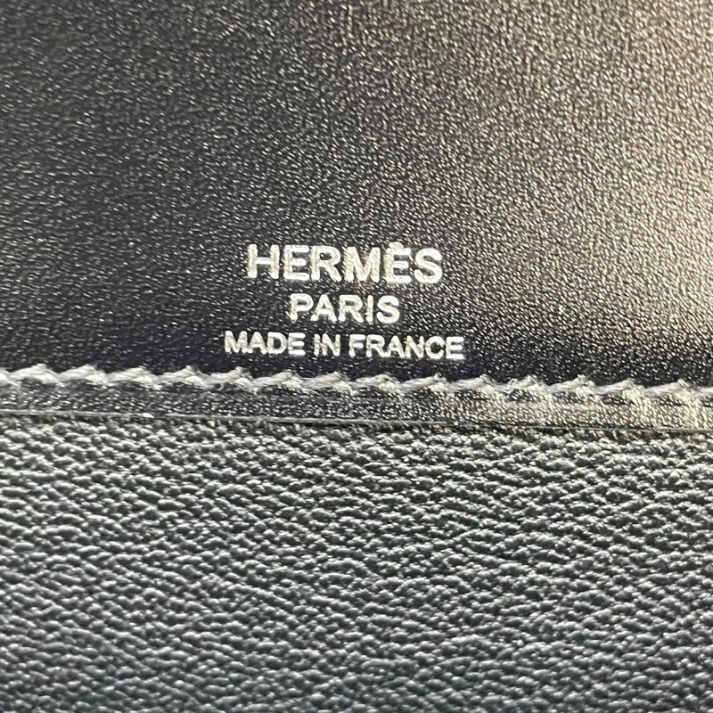 エルメス HERMES ケリー・デベッシュクラッチ W刻印　(2024年製) ブラック　シルバー金具 ボックスカーフ レディース ハンドバッグ