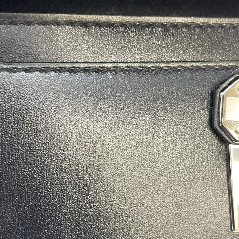 エルメス HERMES ケリー・デベッシュクラッチ W刻印　(2024年製) ブラック　シルバー金具 ボックスカーフ レディース ハンドバッグ