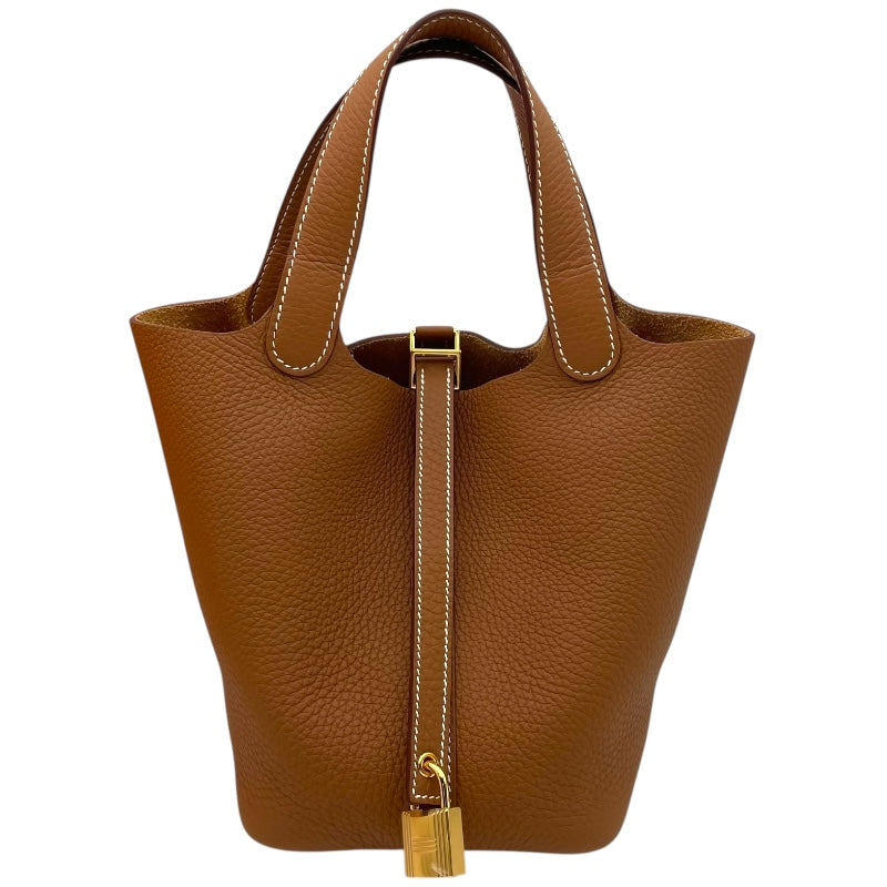 エルメス HERMES ピコタンロックPM W刻 ゴールド GD金具 トリヨン レディース ハンドバッグ