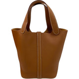 エルメス HERMES ピコタンロックPM W刻 ゴールド GD金具 トリヨン レディース ハンドバッグ