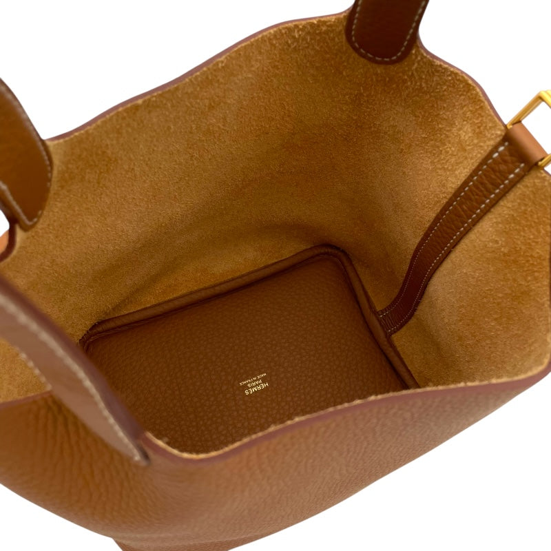 エルメス HERMES ピコタンロックPM W刻 ゴールド GD金具 トリヨン レディース ハンドバッグ