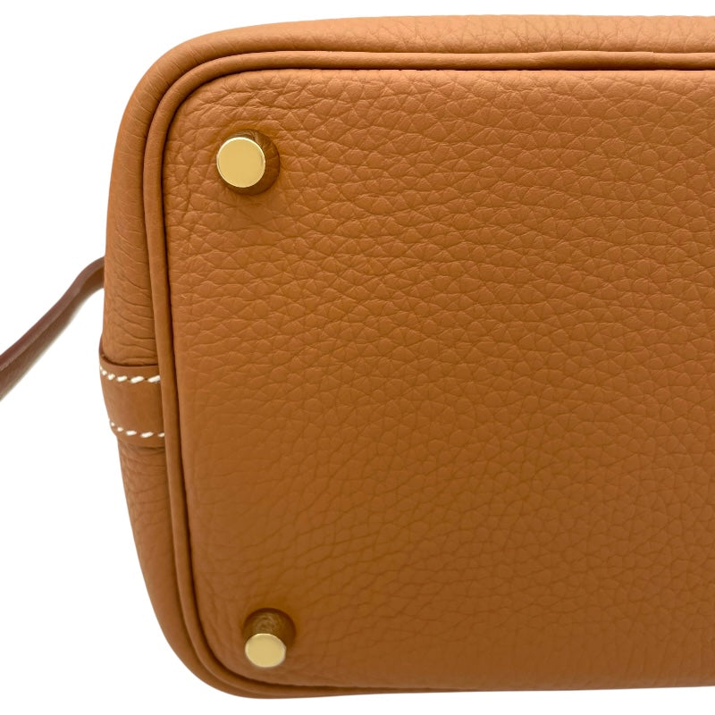 エルメス HERMES ピコタンロックPM W刻 ゴールド GD金具 トリヨン レディース ハンドバッグ