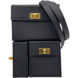 エルメス HERMES ケリー マルチポケット トゥーゴー W刻 ブラック GD金具 エプソン レディース ショルダーバッグ