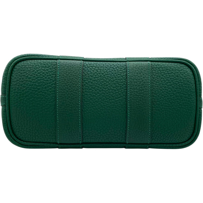 エルメス HERMES ネオガーデン23 K刻 グリーン SV金具 トワル レディース ハンドバッグ