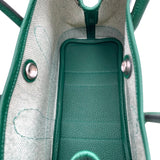 エルメス HERMES ネオガーデン23 K刻 グリーン SV金具 トワル レディース ハンドバッグ