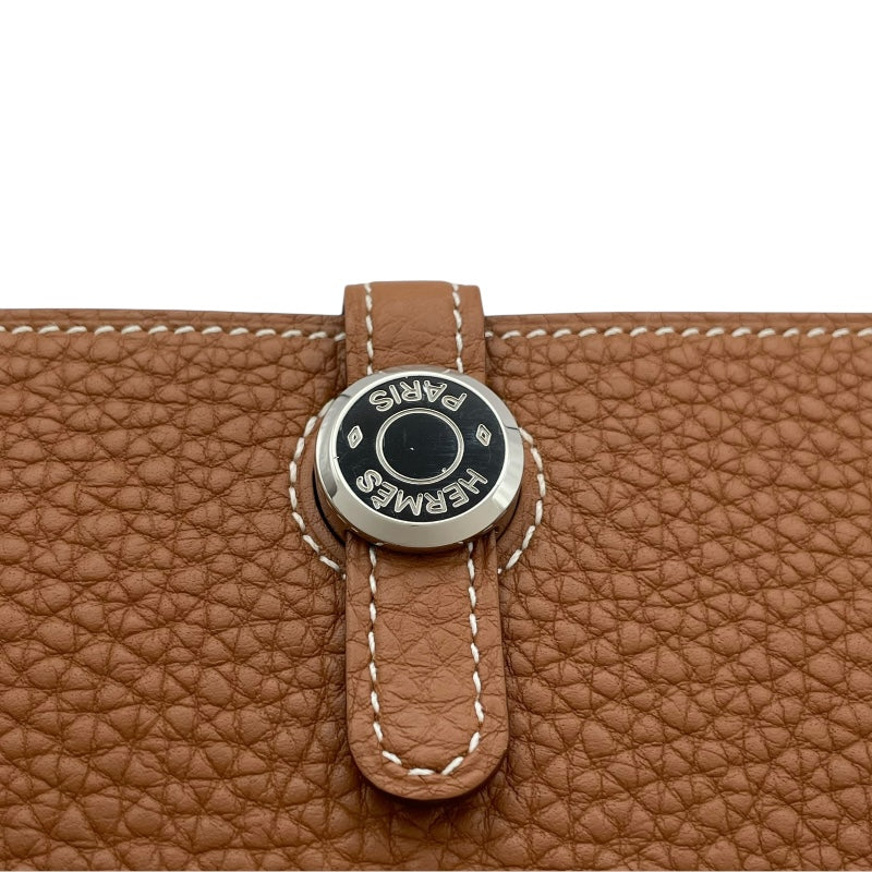 エルメス HERMES ドゴンGM W刻 ゴールド SV金具 トゴ ユニセックス 長財布