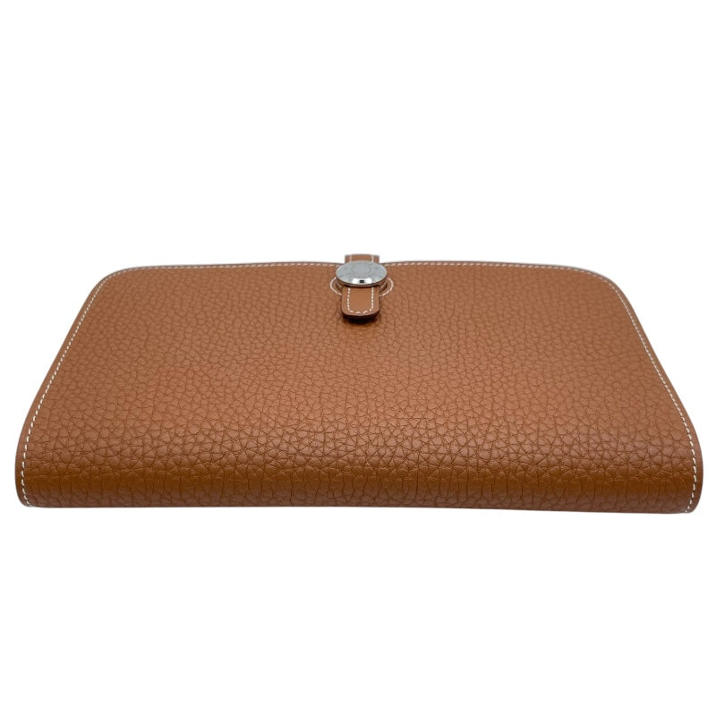 エルメス HERMES ドゴンGM W刻 ゴールド SV金具 トゴ ユニセックス 長財布