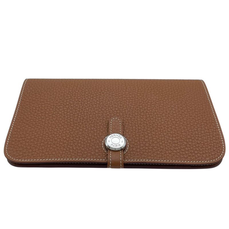 エルメス HERMES ドゴンGM W刻 ゴールド SV金具 トゴ ユニセックス 長財布