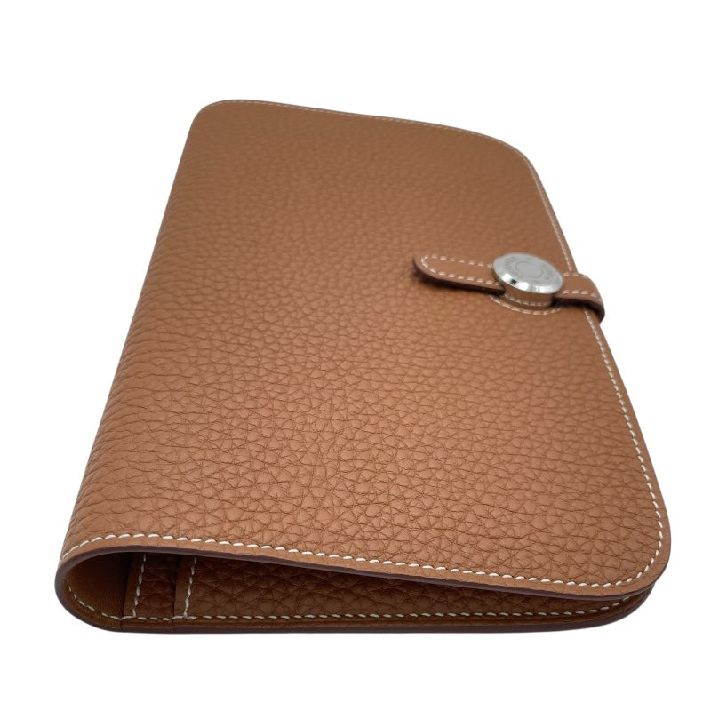 エルメス HERMES ドゴンGM W刻 ゴールド SV金具 トゴ ユニセックス 長財布