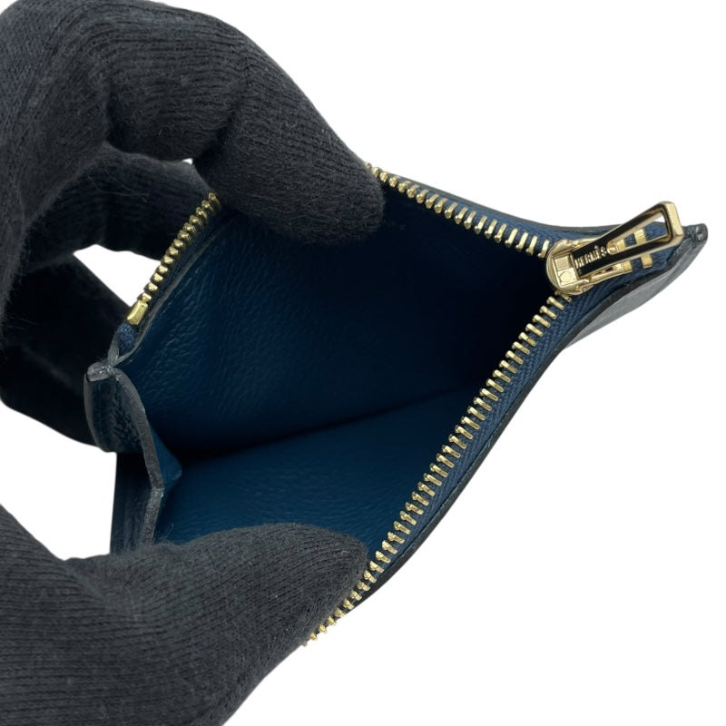 エルメス HERMES コンスタンススリム B刻 ブルードプリュス エバーカラー レディース ポーチ