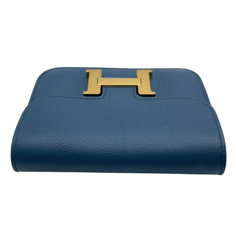 エルメス HERMES コンスタンススリム B刻 ブルードプリュス エバーカラー レディース ポーチ
