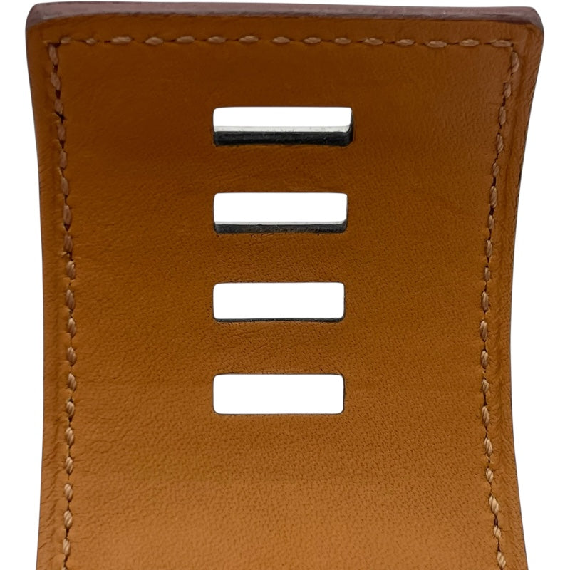 エルメス HERMES コリエ・ド・シアン Sサイズ X刻印 ボルドー SV金具 リザード レディース バングル