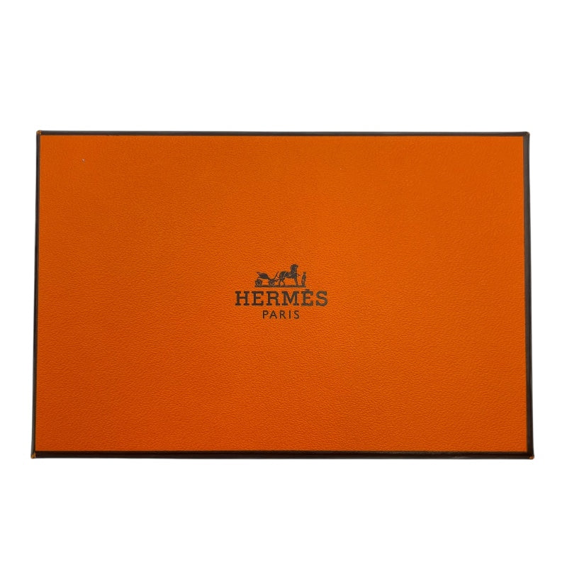 エルメス HERMES カルヴィ □P刻 ブルージーン SV金具 エプソン ユニセックス カードケース