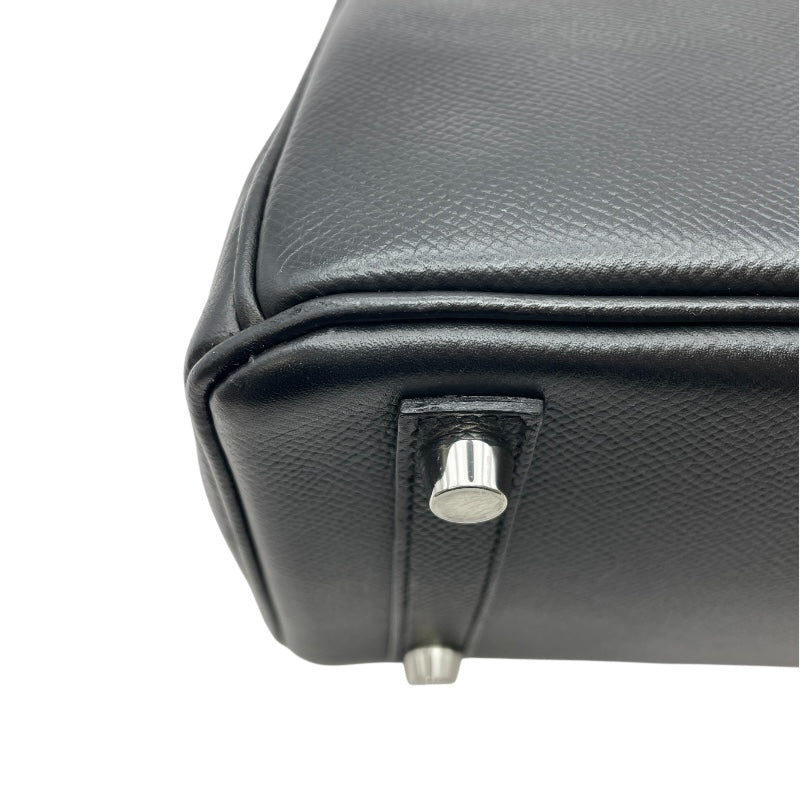 エルメス HERMES バーキン25 □N刻 ブラック SV金具 エプソン レディース ハンドバッグ