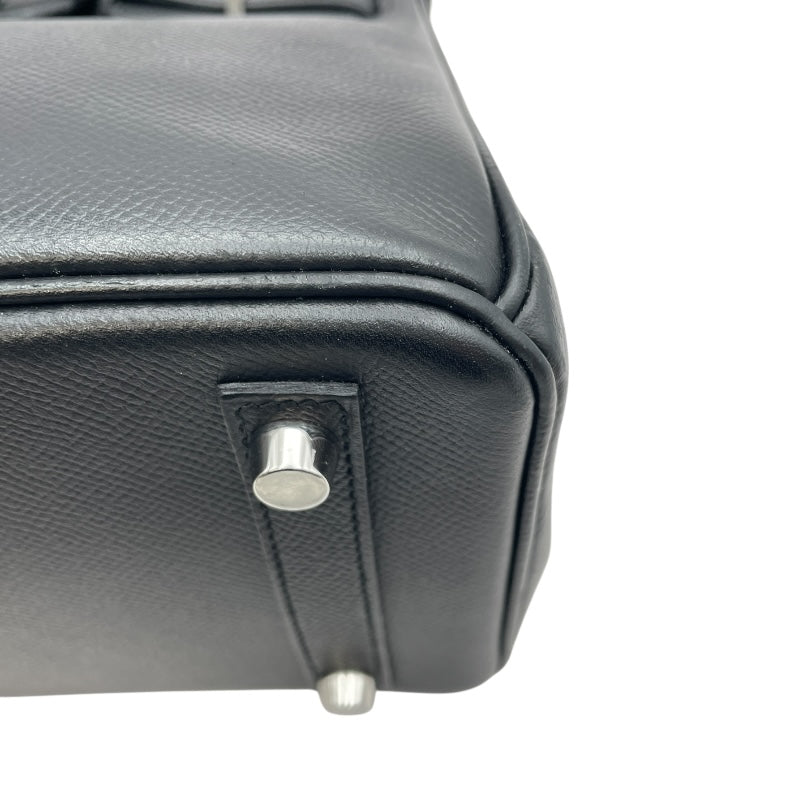 エルメス HERMES バーキン25 □N刻 ブラック SV金具 エプソン レディース ハンドバッグ
