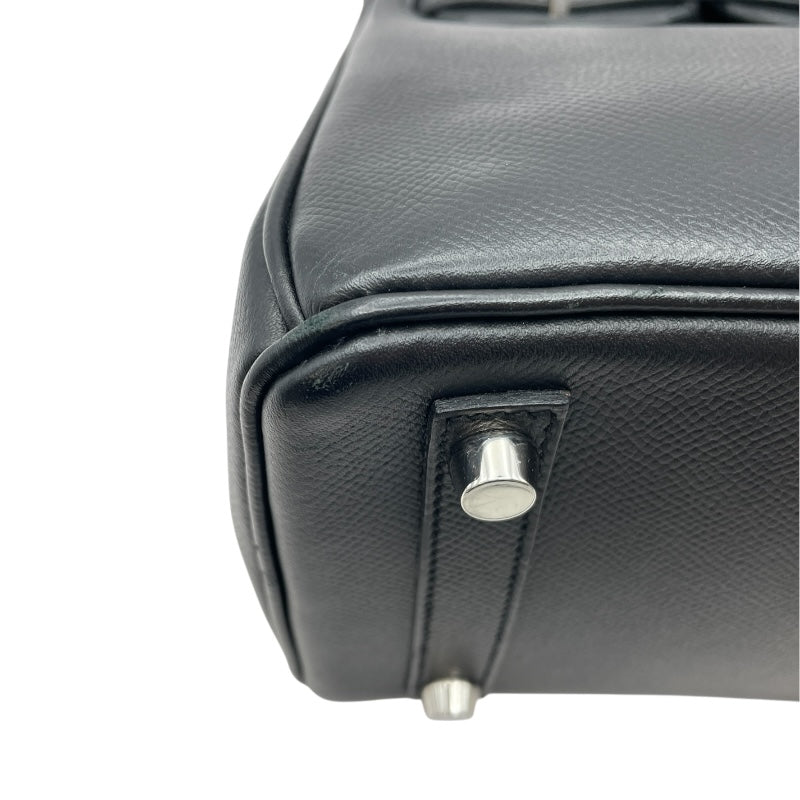 エルメス HERMES バーキン25 □N刻 ブラック SV金具 エプソン レディース ハンドバッグ