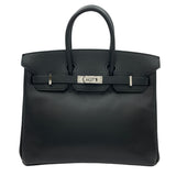 エルメス HERMES バーキン25 □N刻 ブラック SV金具 エプソン レディース ハンドバッグ