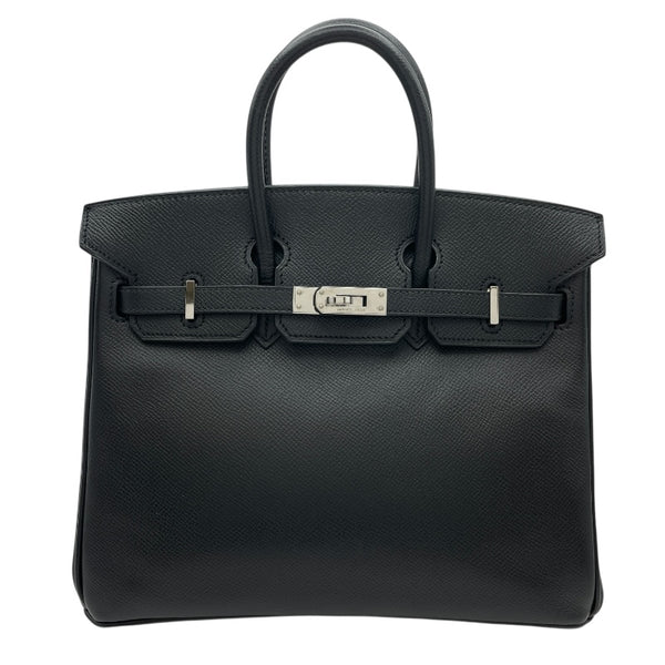 エルメス HERMES バーキン25 □N刻 ブラック SV金具 エプソン レディース ハンドバッグ