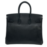 エルメス HERMES バーキン25 □N刻 ブラック SV金具 エプソン レディース ハンドバッグ