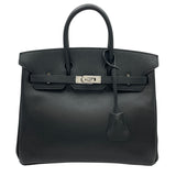 エルメス HERMES バーキン25 □N刻 ブラック SV金具 エプソン レディース ハンドバッグ