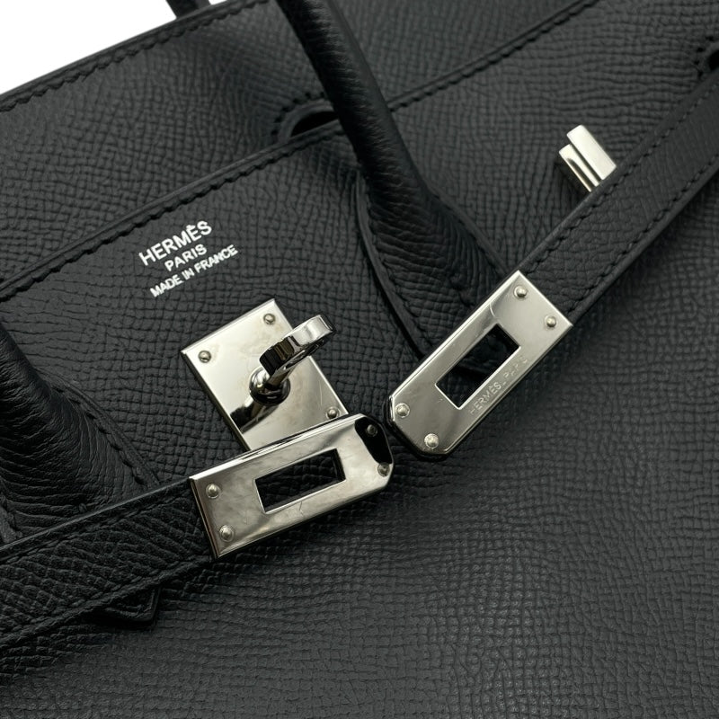 エルメス HERMES バーキン25 □N刻 ブラック SV金具 エプソン レディース ハンドバッグ