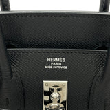 エルメス HERMES バーキン25 □N刻 ブラック SV金具 エプソン レディース ハンドバッグ