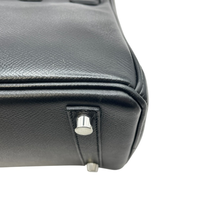 エルメス HERMES バーキン25 □N刻 ブラック SV金具 エプソン レディース ハンドバッグ