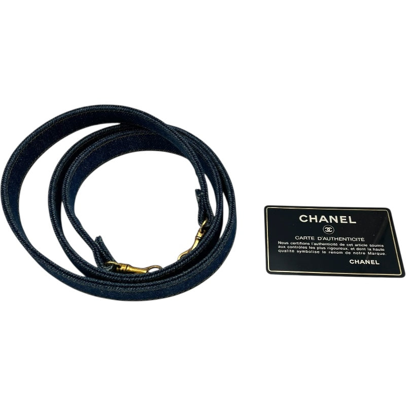 シャネル CHANEL ココマーク バニティ ブルー GD金具 デニム レディース ショルダーバッグ