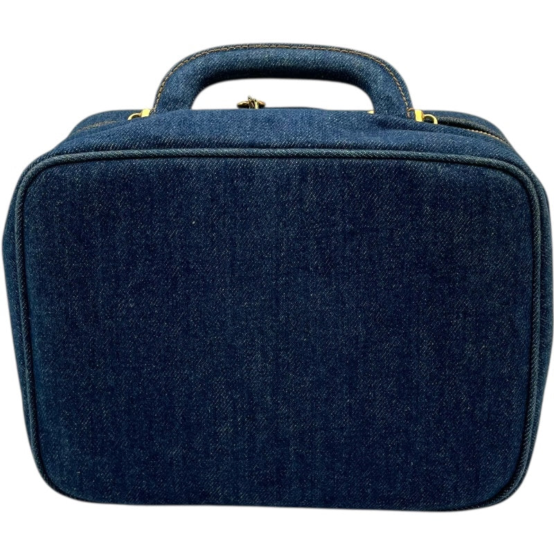 シャネル CHANEL ココマーク バニティ ブルー GD金具 デニム レディース ショルダーバッグ