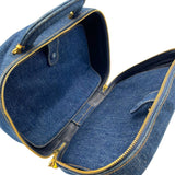 シャネル CHANEL ココマーク バニティ ブルー GD金具 デニム レディース ショルダーバッグ