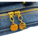 シャネル CHANEL ココマーク バニティ ブルー GD金具 デニム レディース ショルダーバッグ