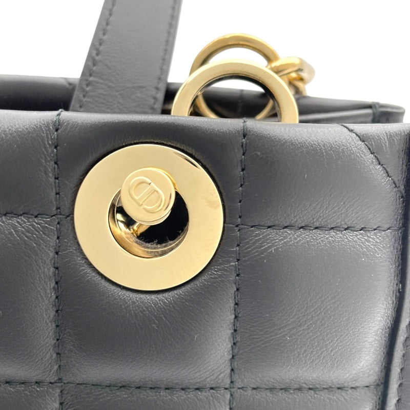 クリスチャン・ディオール Christian Dior エッセンシャル トート スモール ブラック/アーシカナージュ GD金具 レザー レディース トートバッグ