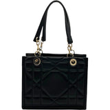 クリスチャン・ディオール Christian Dior エッセンシャル トート スモール ブラック/アーシカナージュ GD金具 レザー レディース トートバッグ