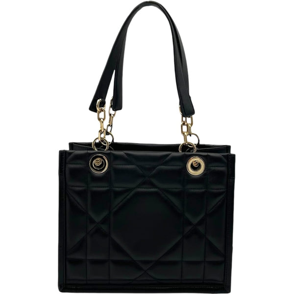 クリスチャン・ディオール Christian Dior エッセンシャル トート スモール ブラック/アーシカナージュ GD金具 レザー レディース トートバッグ