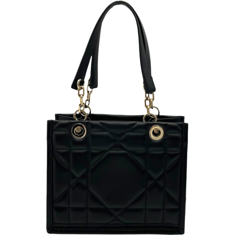 クリスチャン・ディオール Christian Dior エッセンシャル トート スモール ブラック/アーシカナージュ GD金具 レザー レディース トートバッグ