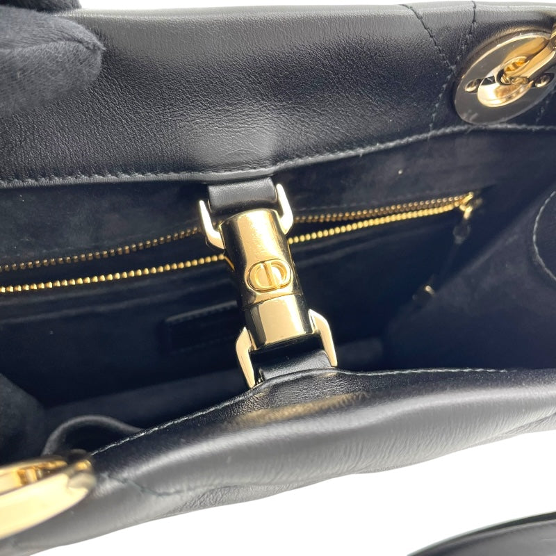 クリスチャン・ディオール Christian Dior エッセンシャル トート スモール ブラック/アーシカナージュ GD金具 レザー レディース トートバッグ