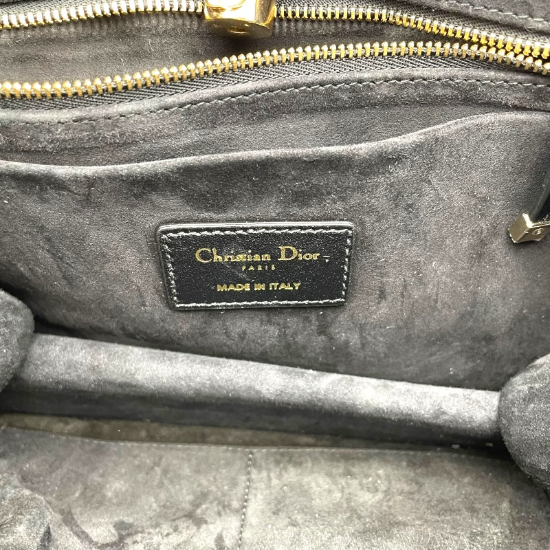 クリスチャン・ディオール Christian Dior エッセンシャル トート スモール ブラック/アーシカナージュ GD金具 レザー レディース トートバッグ