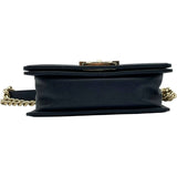 シャネル CHANEL ボーイシャネル20 A67085 28番台 ネイビー　ゴールド金具 キャビアスキン レディース ショルダーバッグ