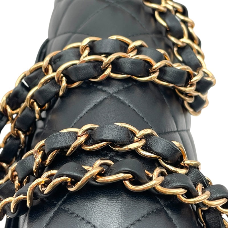 シャネル CHANEL マトラッセ25 A01112 ブラック PG金具 ラムスキン レディース ショルダーバッグ