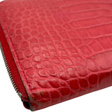 エルメス HERMES アザップロング □N刻 ブーゲンビリア SV金具 アリゲーターマット レディース 長財布