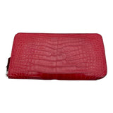 エルメス HERMES アザップロング □N刻 ブーゲンビリア SV金具 アリゲーターマット レディース 長財布