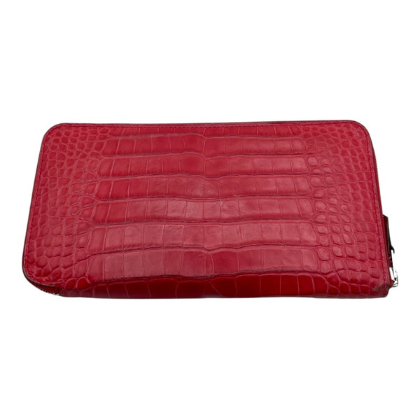 エルメス HERMES アザップロング □N刻 ブーゲンビリア SV金具 アリゲーターマット レディース 長財布