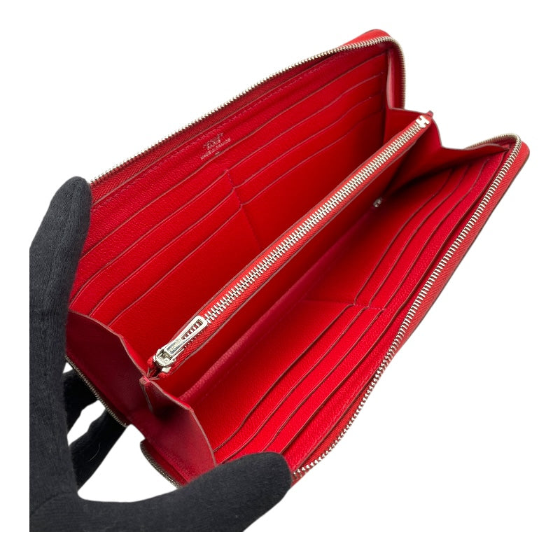 エルメス HERMES アザップロング □N刻 ブーゲンビリア SV金具 アリゲーターマット レディース 長財布