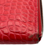 エルメス HERMES アザップロング □N刻 ブーゲンビリア SV金具 アリゲーターマット レディース 長財布