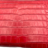 エルメス HERMES アザップロング □N刻 ブーゲンビリア SV金具 アリゲーターマット レディース 長財布