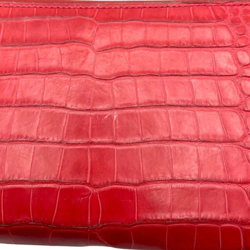 エルメス HERMES アザップロング □N刻 ブーゲンビリア SV金具 アリゲーターマット レディース 長財布