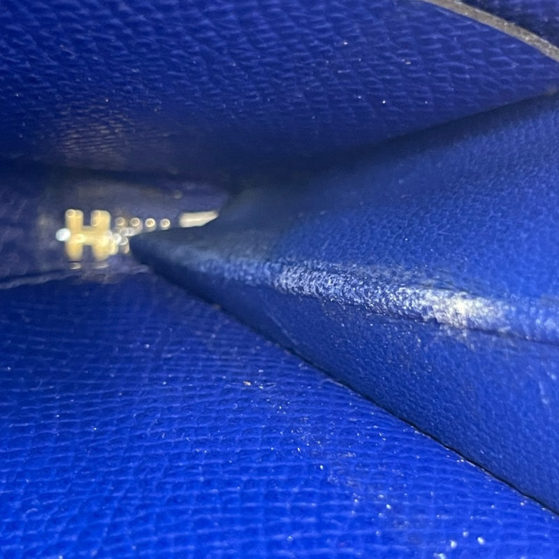 エルメス HERMES アザップ T刻印 ブルーブライトン SV金具 エプソン メンズ 長財布